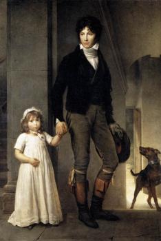 Jean Baptist Isabey Miniaturist With His Daughter